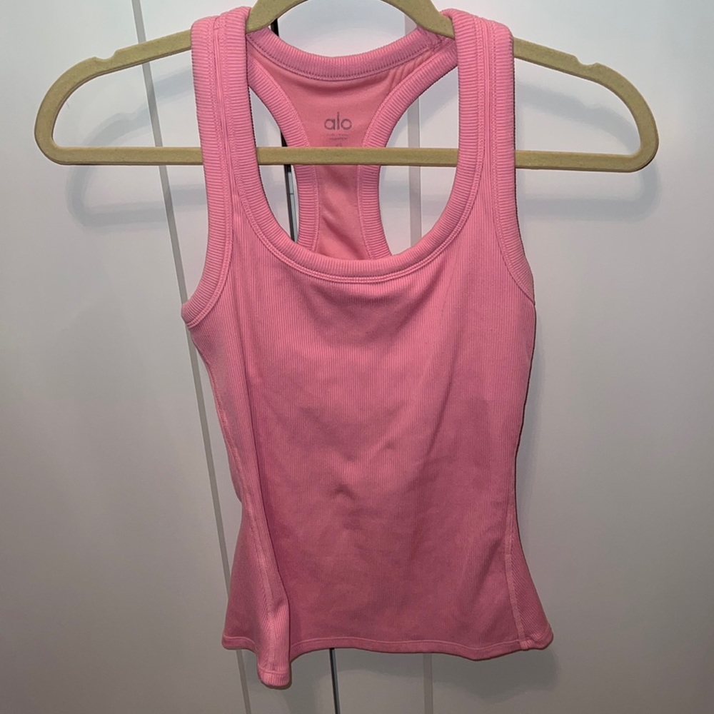 Alo Rib Support Tank - Macaron Pink